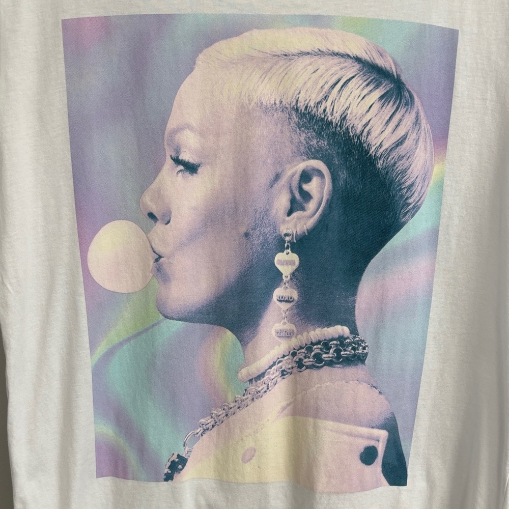P!nk White Short-Sleeve Graphic Tee - Picture 3 of 5